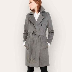 Everlane Wool Cashmere Trench Coat NEW Womens Large Gray